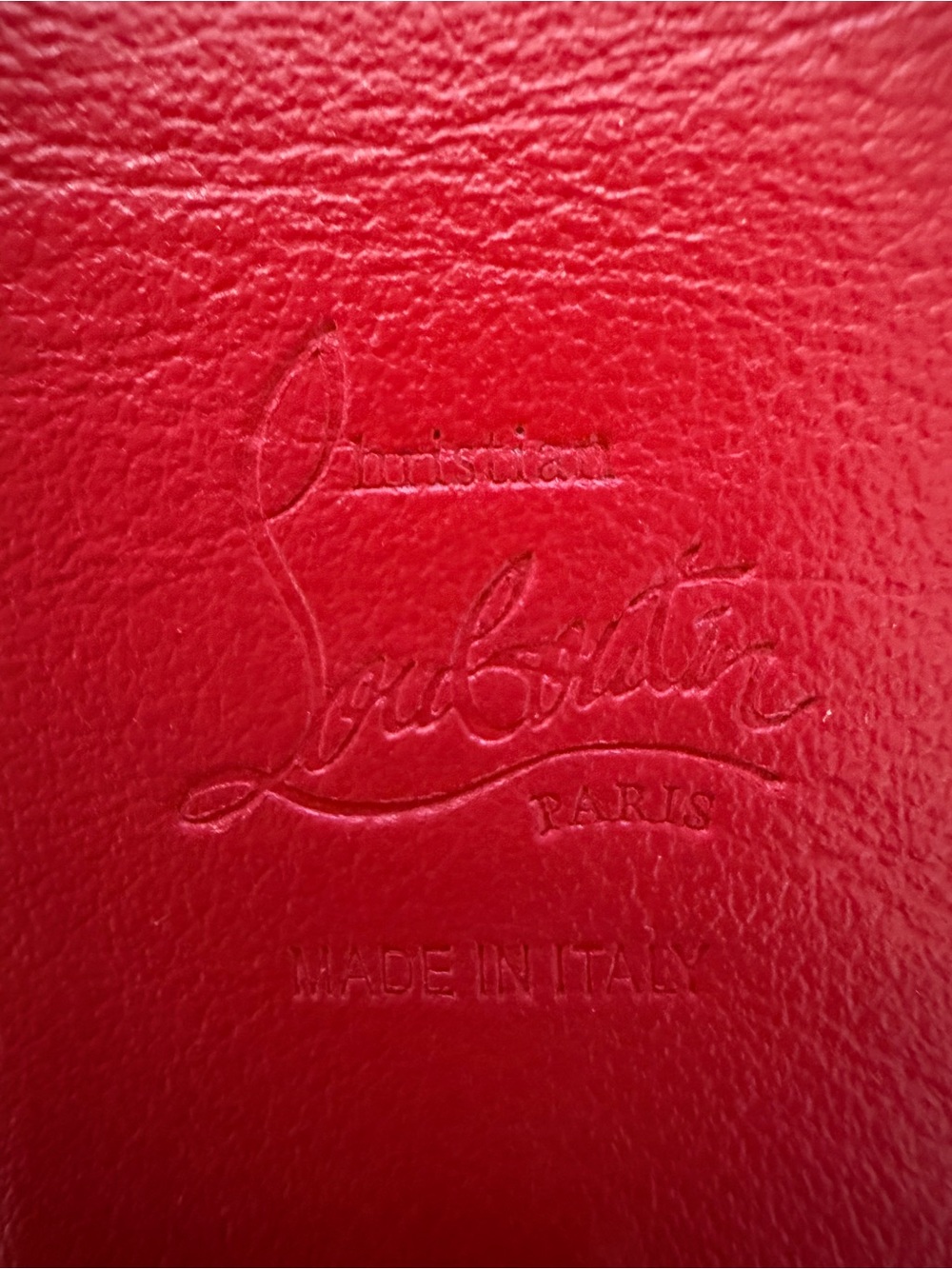 Christian Louboutin Red and Black Logo Shoulder Strap with Gold Hardware - Picture 6 of 6